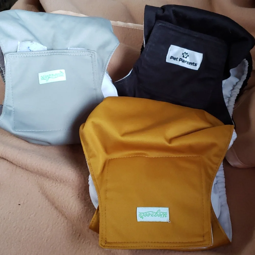 ( 4 diapers total) Incontinence Diapers for Dogs
